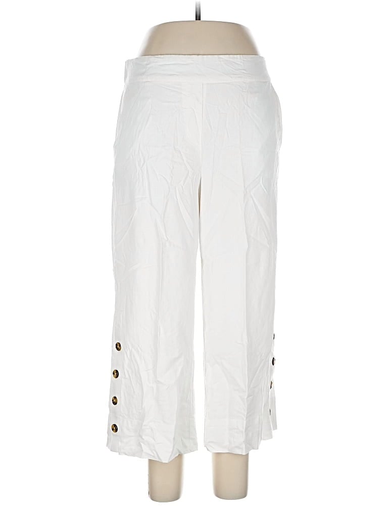 Pre-owned New Directions Linen Pants In White