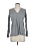 Vince. 100% Viscose Gray Long Sleeve Top Size XS - photo 1