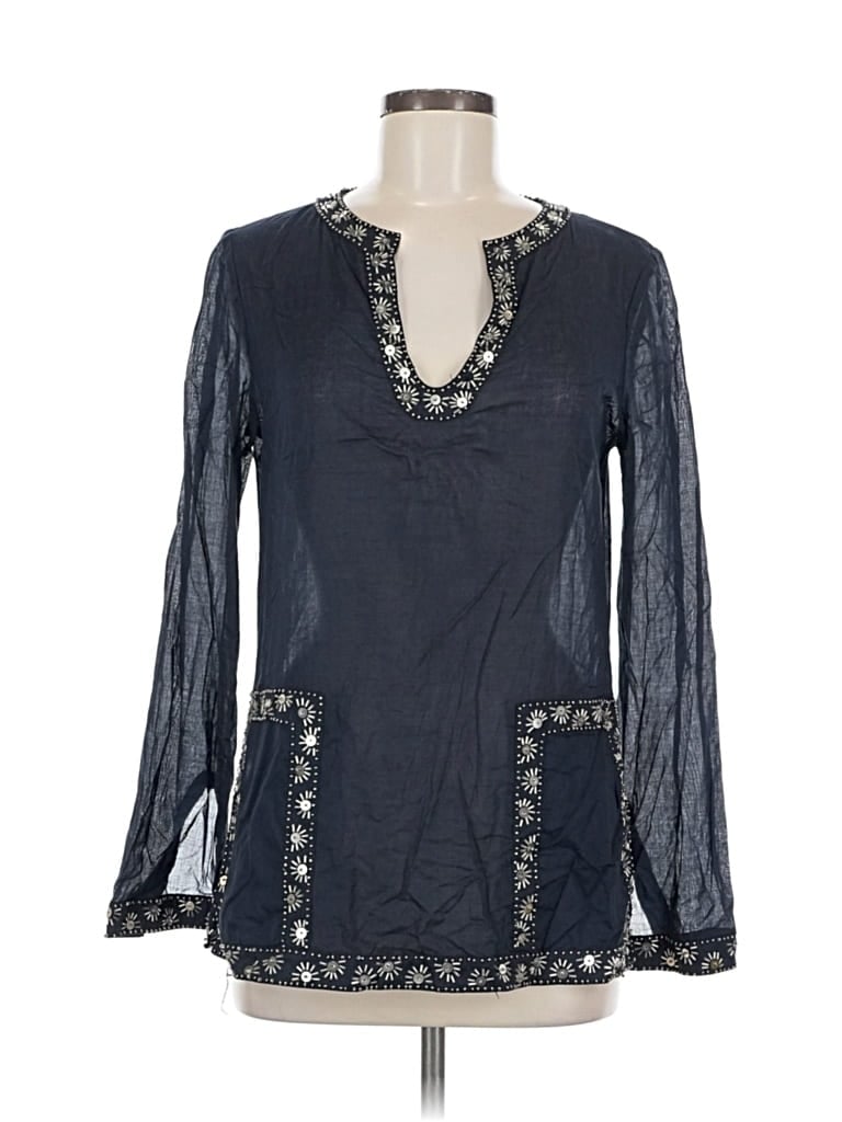 TORY BURCH Pre-owned Long Sleeve Blouse In Blue