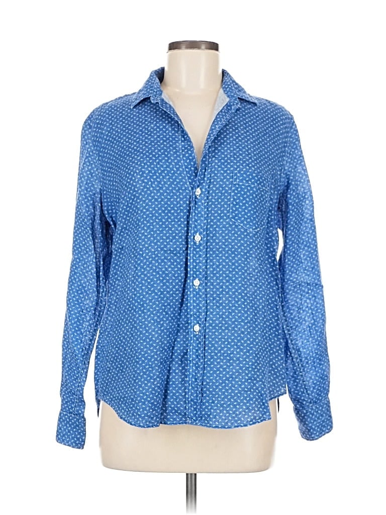 Pre-owned Frank & Eileen Long Sleeve Button Down Shirt In Blue