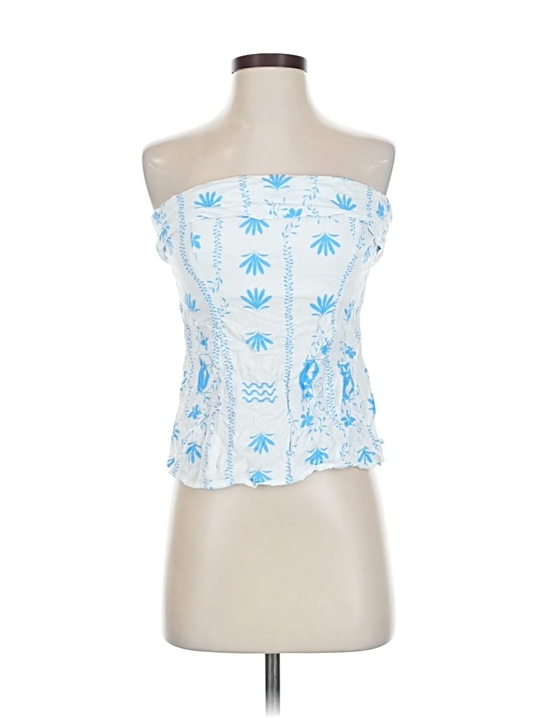 Pre-owned Wild Fable Tube Top Blue Strapless Neckline Tops