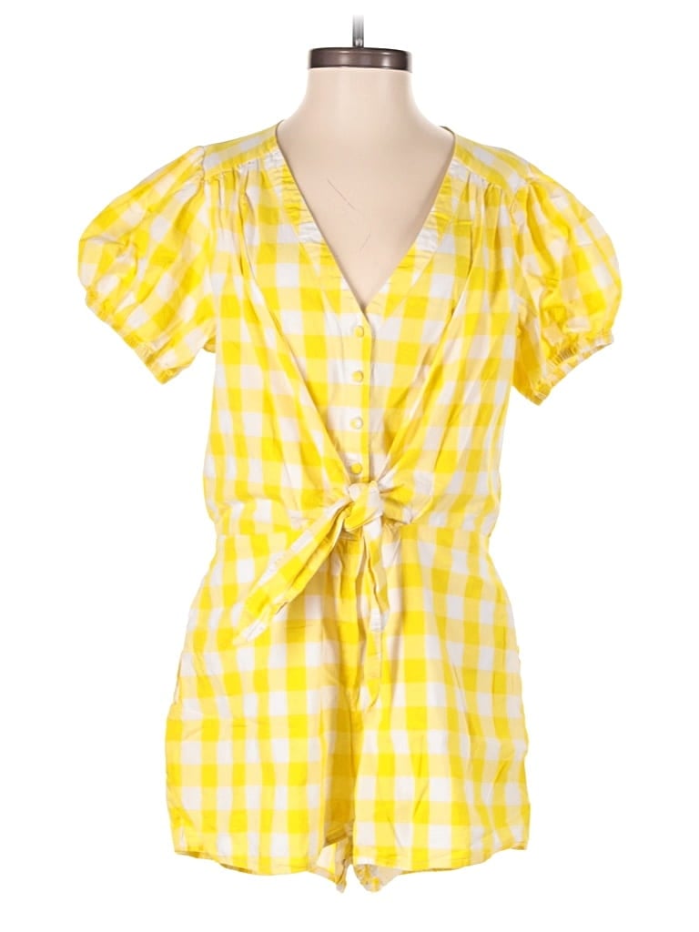 Pre-owned Color Me Courtney Romper In Yellow