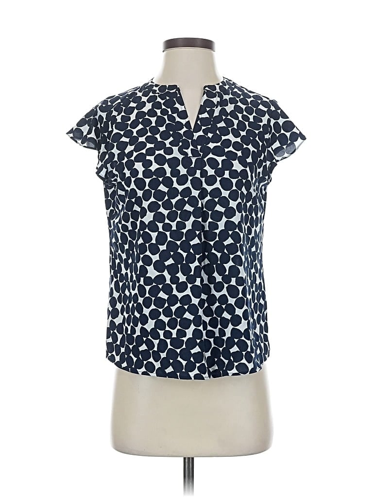 Pre-owned Calvin Klein Short Sleeve Blouse In Blue
