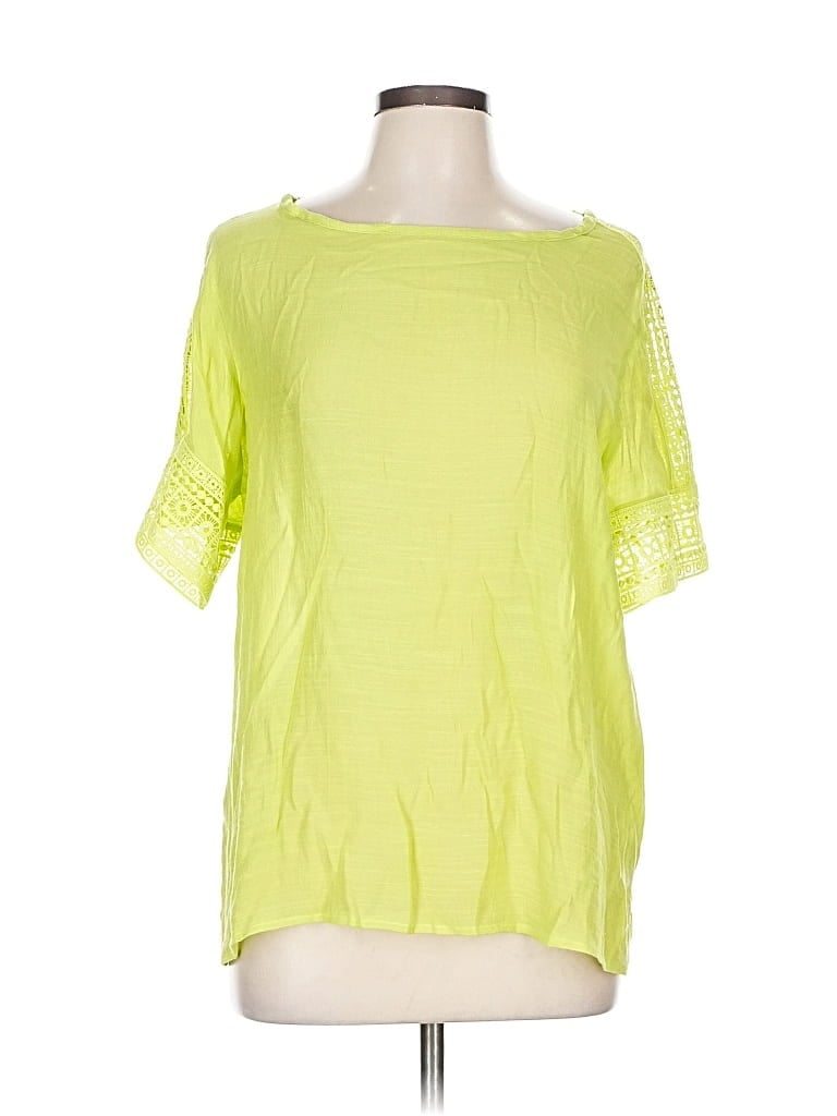 Pre-owned Counterparts Short Sleeve Top Green Boatneck Tops