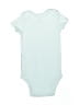 Carter's 100% Cotton Stripes Teal Short Sleeve Onesie 3-6 MO / 6 MO - photo 2