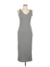 Unbranded Solid Gray Casual Dress Size L - photo 1
