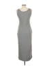 Unbranded Solid Gray Casual Dress Size L - photo 2