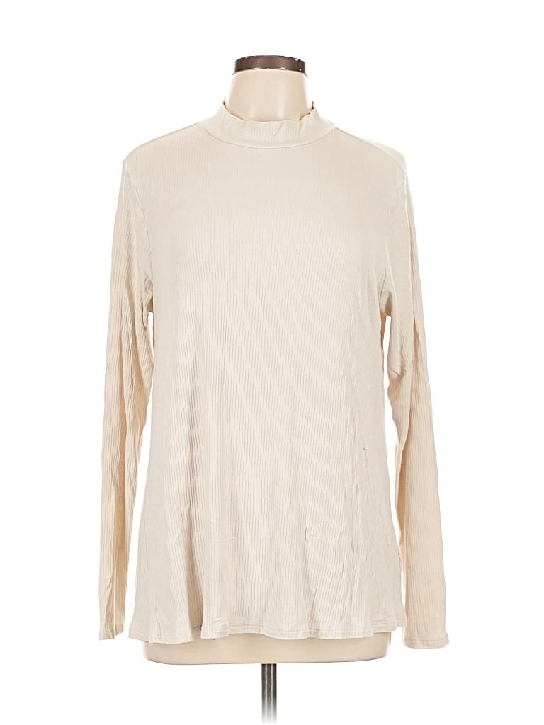 Pre-owned Luxe Long Sleeve Turtleneck In White