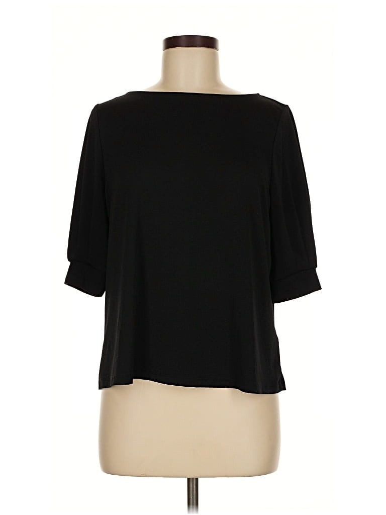 H&M Pre-owned 3/4 Sleeve T-shirt In Black