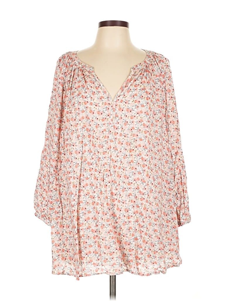 Pre-owned Cynthia Rowley Tjx Long Sleeve Blouse In Pink