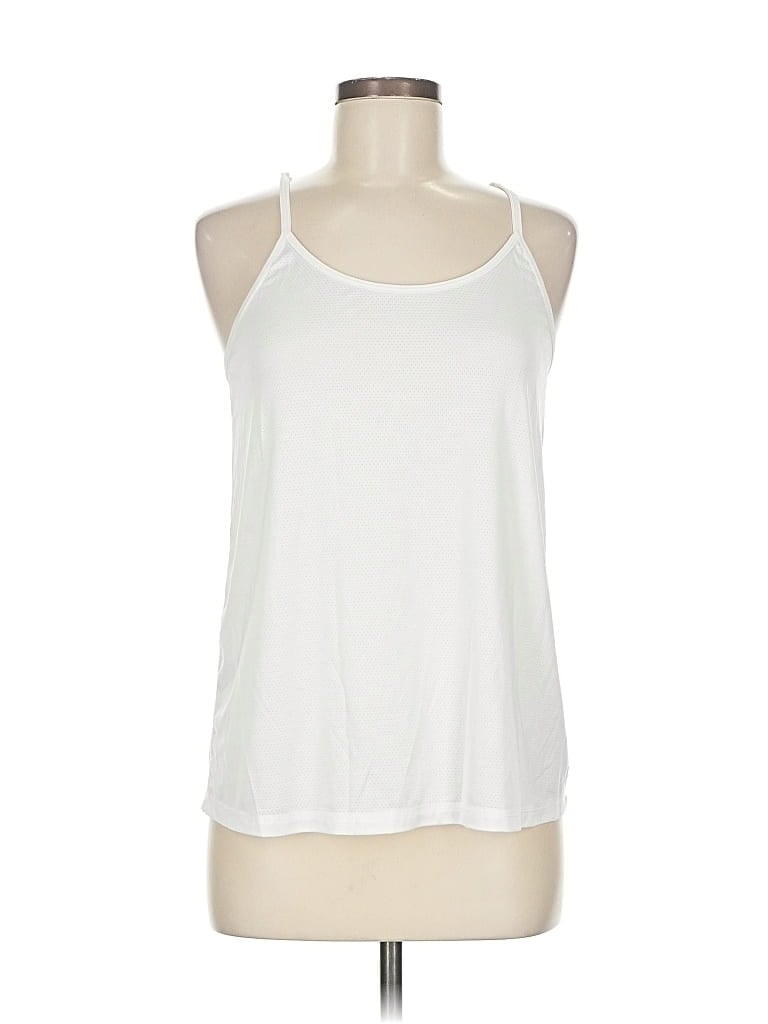 Pre-owned Shape Sleeveless Top White Halter Neckline Tops