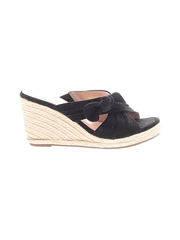 Pre-owned Assorted Brands Wedges In Black