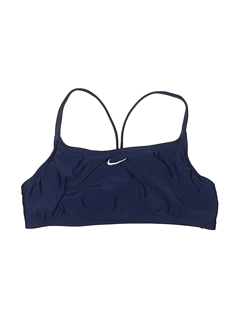 Pre-owned Nike Swimsuit Top Blue Swimwear