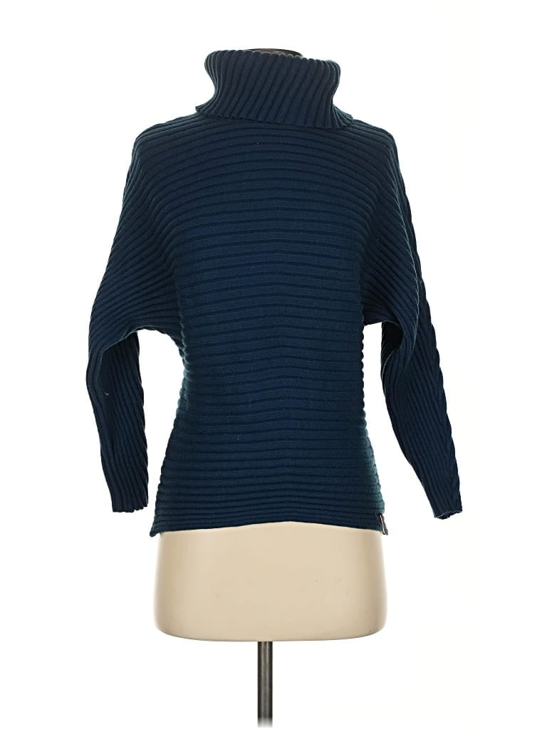 Pre-owned T Tahari Turtleneck Sweater In Blue