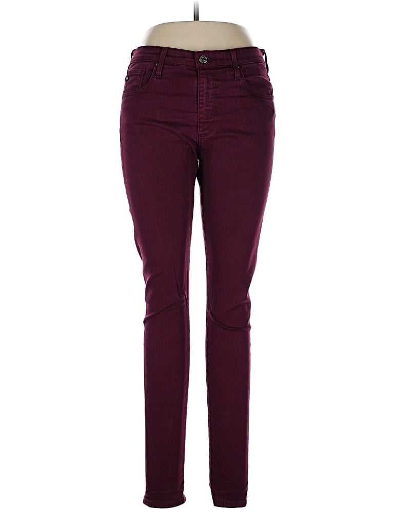 ADRIANO GOLDSCHMIED Pre-owned Jeggings In Burgundy
