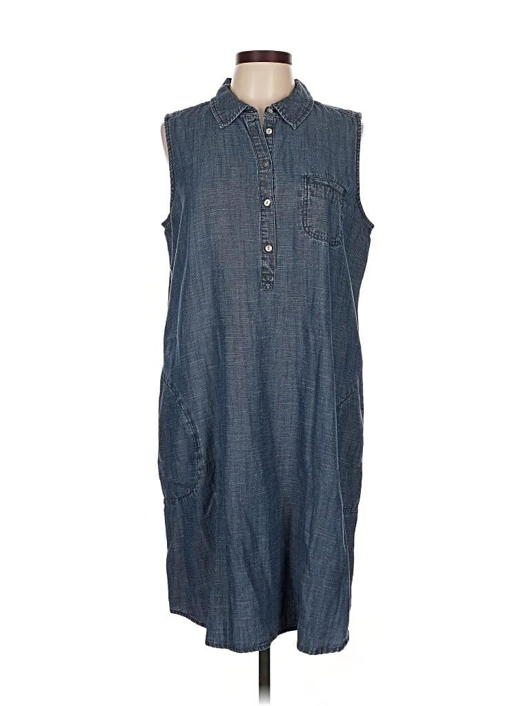 Pre-owned Jjill Casual Dress In Blue