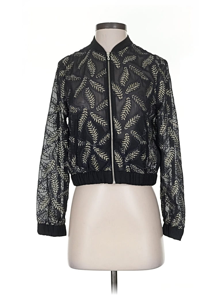 Pre-owned Zara Basic Track Jacket In Black