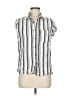 Eighty Eight 100% Cotton Stripes Silver Sleeveless Button-Down Shirt Size M - photo 1