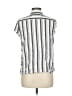 Eighty Eight 100% Cotton Stripes Silver Sleeveless Button-Down Shirt Size M - photo 2