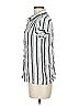 Eighty Eight 100% Cotton Stripes Silver Sleeveless Button-Down Shirt Size M - photo 5