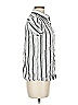 Eighty Eight 100% Cotton Stripes Silver Sleeveless Button-Down Shirt Size M - photo 4
