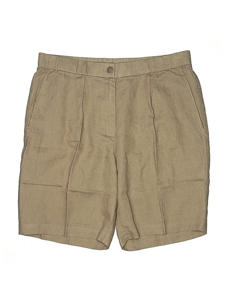 Pre-owned Eileen Fisher Khaki Shorts In Brown