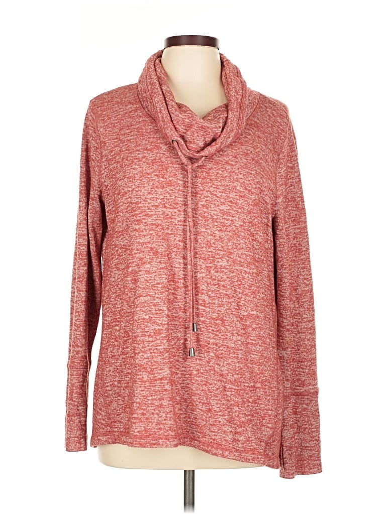 Pre-owned Cable & Gauge Pullover Sweater In Red