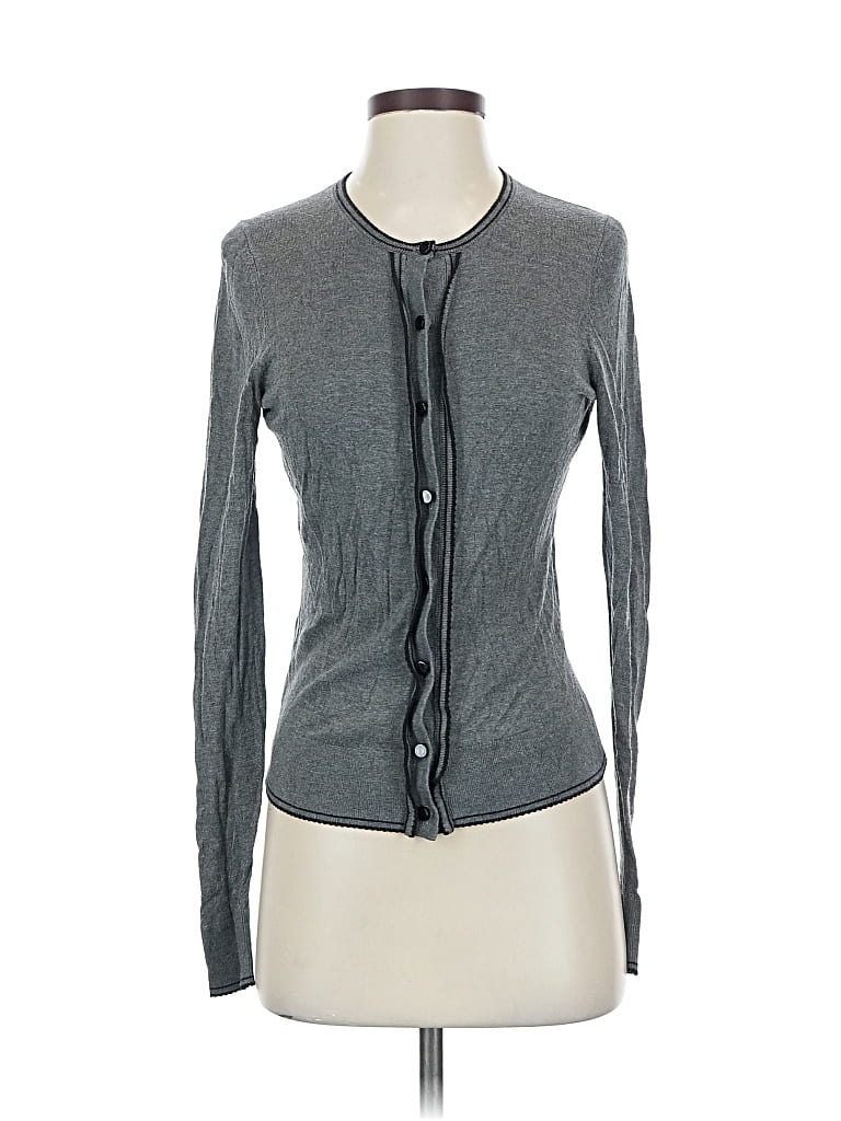 Pre-owned Ann Taylor Cardigan Sweater In Gray
