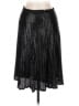 Joie 100% Polyester Metallic Silver Black Formal Skirt Size 6 - photo 2