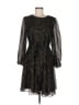 Maia 100% Polyester Print Black Cocktail Dress Size 8 - photo 1