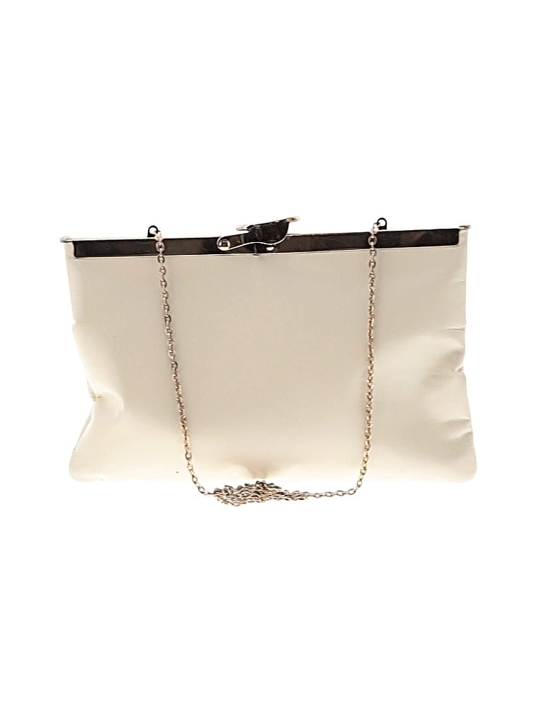 UNBRANDED Pre-owned Leather Clutch In White