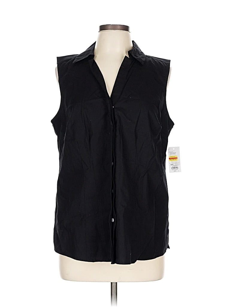 CROFT & BARROW Pre-owned Sleeveless Button Down Shirt In Black