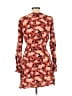 Obey 100% Viscose Floral Orange Cocktail Dress Size L - photo 2