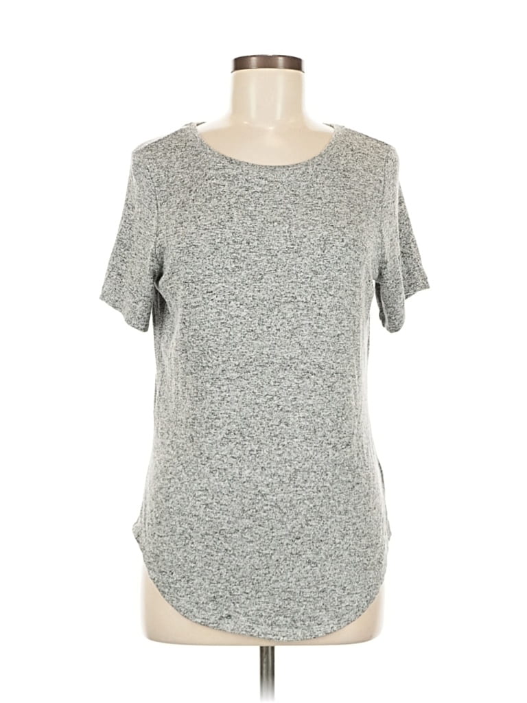 OLD NAVY Pre-owned Short Sleeve Top Gray Crew Neck Tops