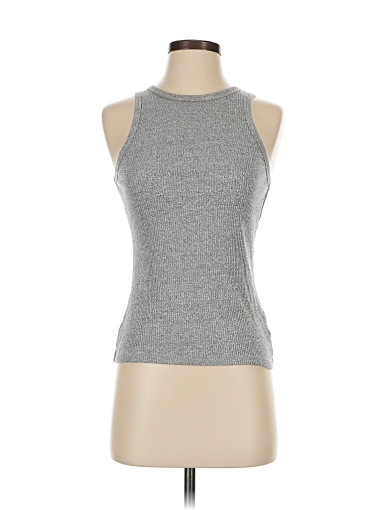 A NEW DAY Pre-owned Sleeveless Top Gray Halter Neckline Tops