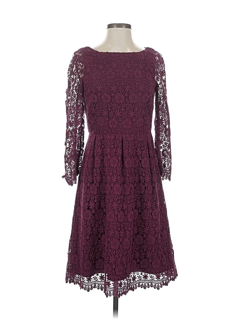 Pre-owned J.crew Collection Cocktail Dress In Burgundy