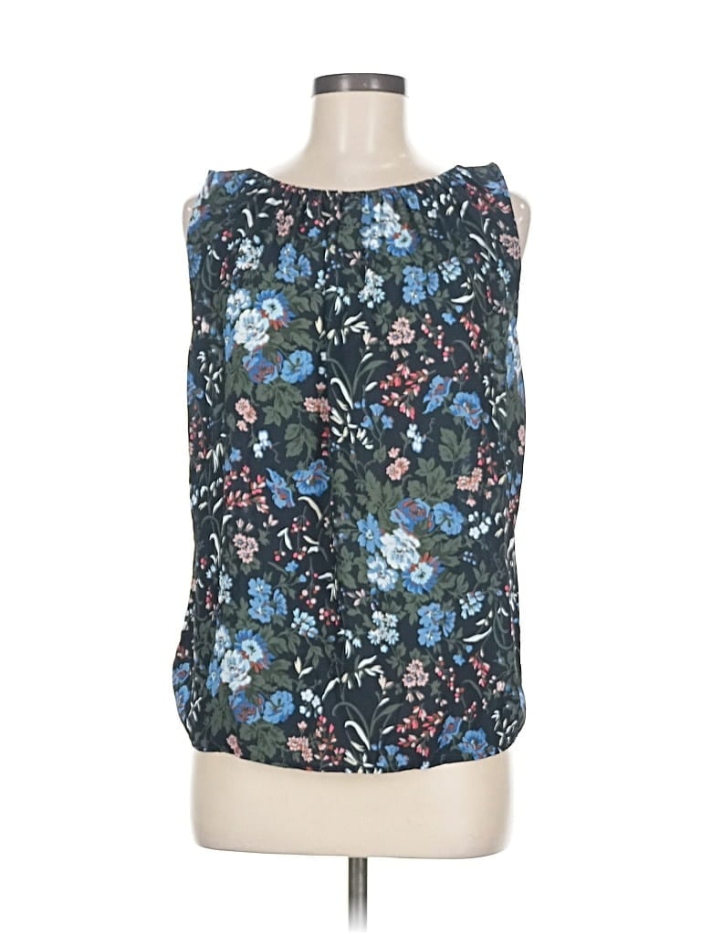 Pre-owned Ann Taylor Loft Outlet Sleeveless Blouse In Blue