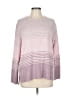 Ella Moss Stripes Pink Pullover Sweater Size L - photo 1