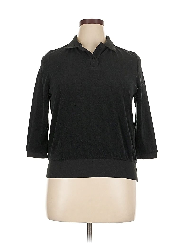 Pre-owned Assorted Brands 3/4 Sleeve T-shirt In Black