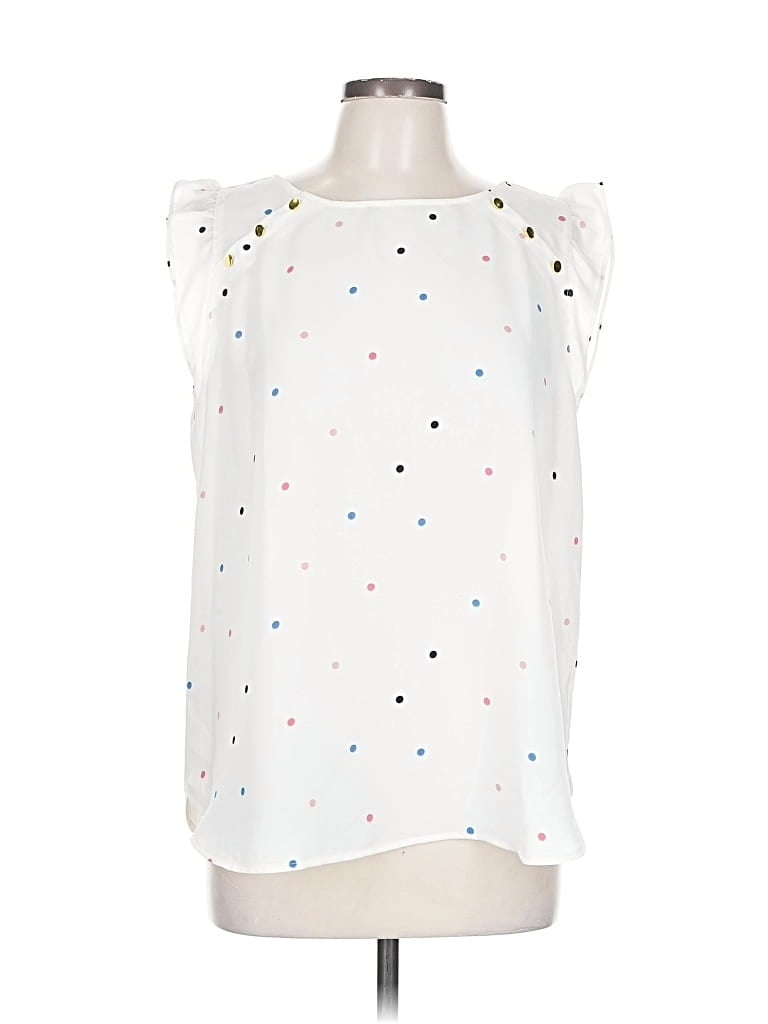 Pre-owned Ann Taylor Loft Outlet Sleeveless Blouse In White