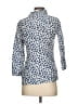 Devon Baer 100% Silk Animal Print Blue 3/4 Sleeve Silk Top Size XS - photo 2