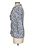 Devon Baer 100% Silk Animal Print Blue 3/4 Sleeve Silk Top Size XS - photo 5