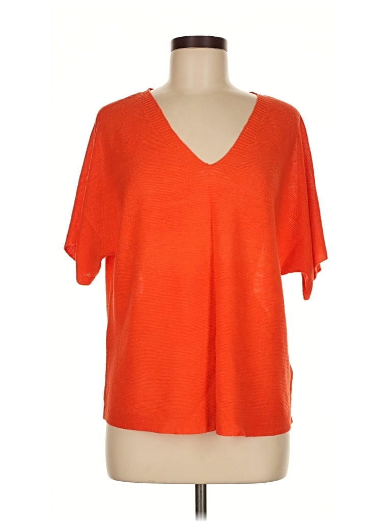 Pre-owned Eileen Fisher Cardigan Sweater In Orange