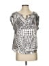 Dylan 100% Rayon Silver Short Sleeve Blouse Size XS - photo 1