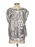 Dylan 100% Rayon Silver Short Sleeve Blouse Size XS - photo 2