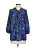 Elie Tahari 100% Polyester Blue Purple 3/4 Sleeve Blouse Size S - photo 1