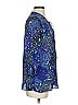 Elie Tahari 100% Polyester Blue Purple 3/4 Sleeve Blouse Size S - photo 4