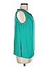 Talbots 100% Polyester Teal Sleeveless Blouse Size M - photo 4