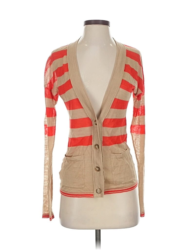 Pre-owned Ann Taylor Loft Cardigan Sweater In Red