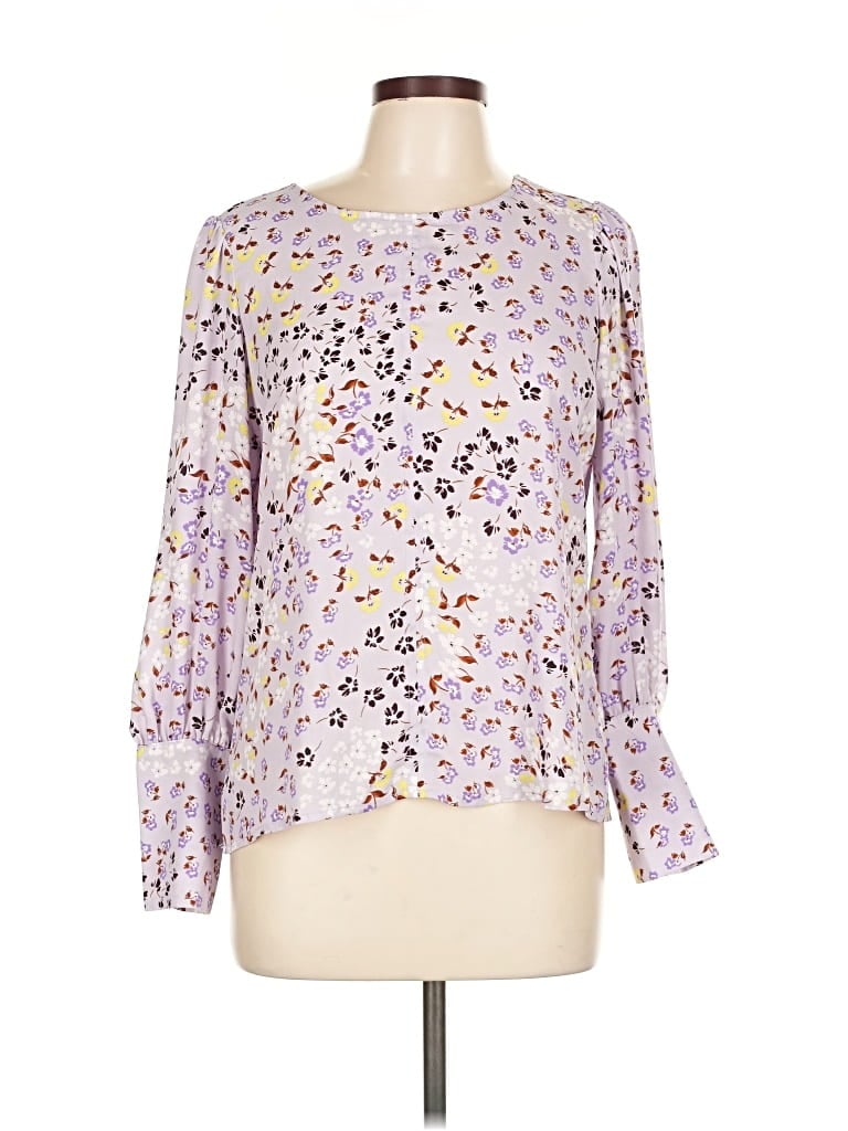 ANN TAYLOR Pre-owned Long Sleeve Blouse In Purple